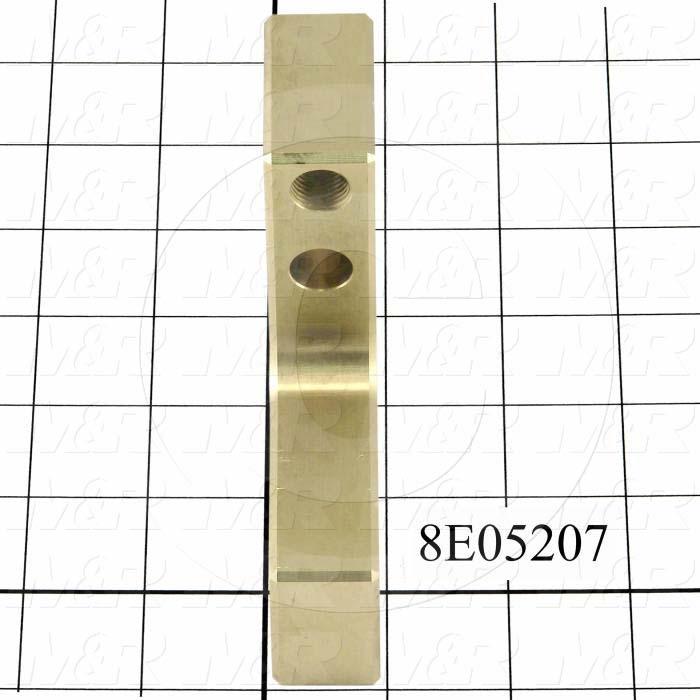 Fabricated Parts, Screen Hold Off-Contact Slide Rear, 4.19 in. Length, 3.98 in. Width, 0.875 in. Thickness