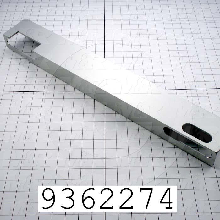 Fabricated Parts, Screen Holder, 12.50 in. Length, 2.38 in. Width, 3.35 in. Height, Front Side