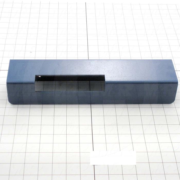 Fabricated Parts, Screen Holder, 13.75 in. Length, 3.25 in. Width, 2.38 in. Height, Left Side, Painted Blue Finish