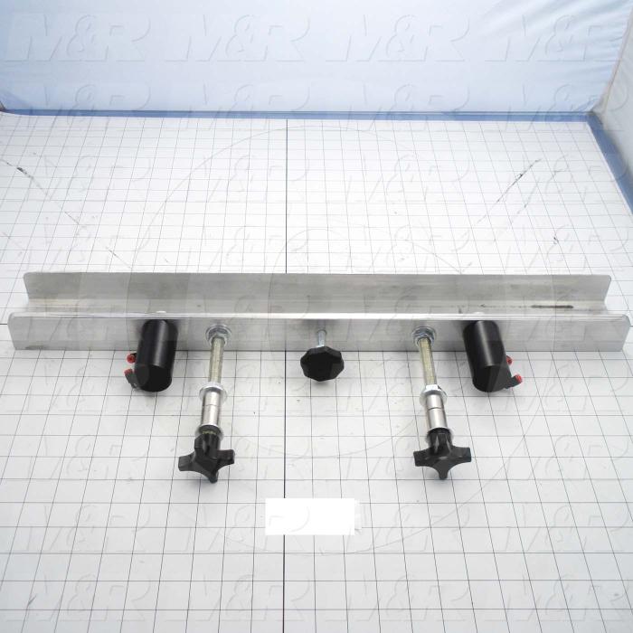 Fabricated Parts, Screen Holder Assembly, 33.00 in. Length, 3.00 in. Height, Front, With 7" 1/2-20 Threaded Rod