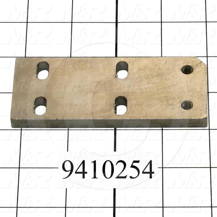 Fabricated Parts, Screen Holder Brkt Plate, 4.13 in. Length, 1.75 in. Width, 5/16 in. Thickness, Zinc Plated Finish