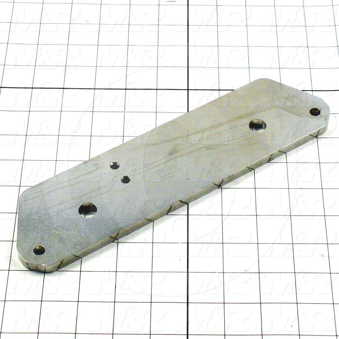 Fabricated Parts, Screen Holder Leveling Plate, 10.75 in. Length, 2.75 in. Width, 0.38 in. Thickness, OC50001 Nickel Plating Finish