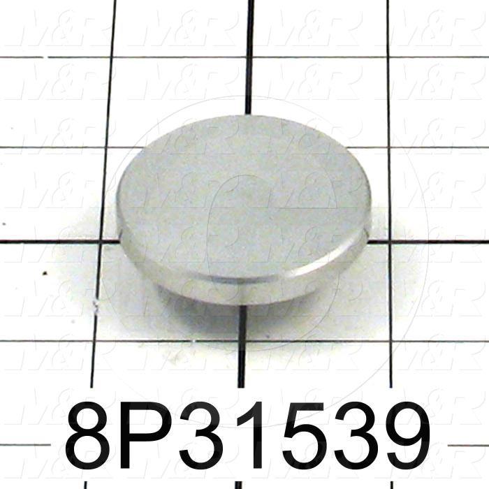 Fabricated Parts, Screen Holder Locking Pad, 0.63 in. Length, 1.75 in. Diameter, Clear Anodized Finish