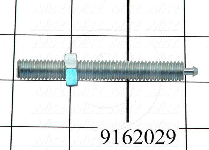 Fabricated Parts, Screen Holder Stud, 3.13 in. Length, 3/8-16 Thread Size