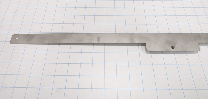Fabricated Parts, Screen Location Scale, 28.60 in. Length, 1.00 in. Width, 18 GA Thickness, As Material Finish