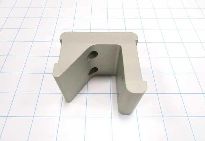 Fabricated Parts, Screen Stop Clamp, 2.75 in. Length, 2.45 in. Width, 2.00 in. Thickness, Clear Anodized Finish
