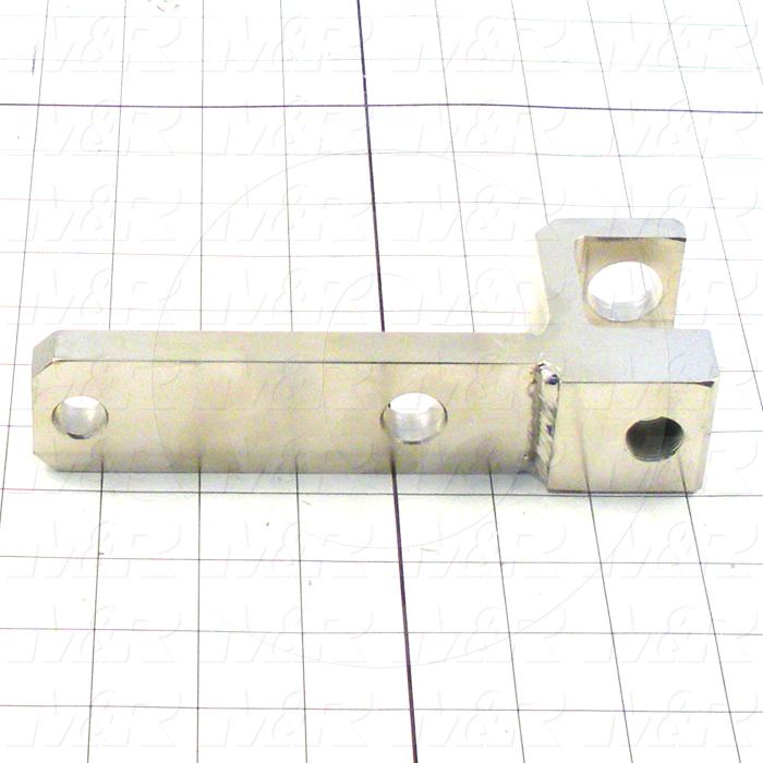 Fabricated Parts, Scren Holder Clamp Weldment, 6.90 in. Length, 1.50 in. Width, 2.75 in. Height, OC50001 Nickel Plating Finish
