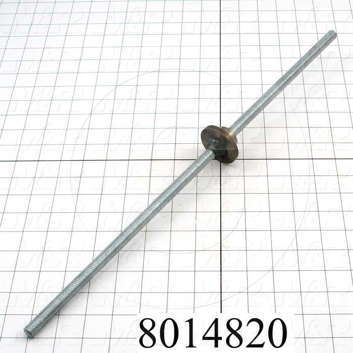 Fabricated Parts, Screw and Nut Assy, 20.31 in. Length, As Material Finish