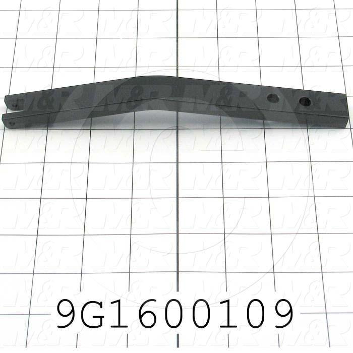 Fabricated Parts, Second Fold Pivot Bracket, 8.00 in. Length, 0.75 in. Width, 0.375 in. Height, Semi-Gloss Black Finish