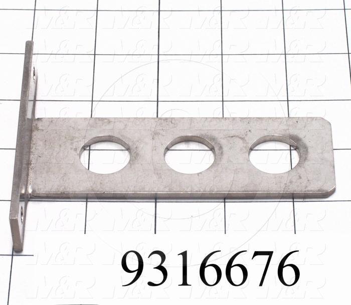 Fabricated Parts, Sensor Holder 4.625"X 3.5", 4.63 in. Length, 3.50 in. Width, 0.75 in. Height, 11 GA Thickness, Nickel Plated Finish