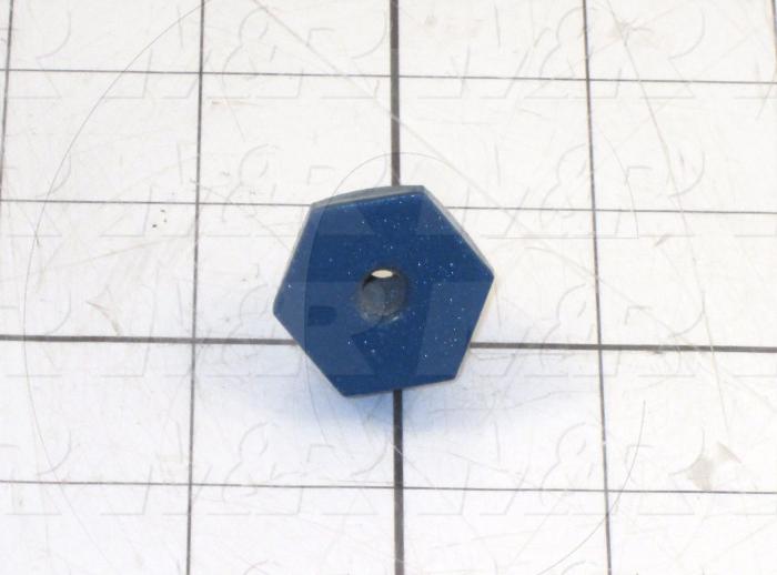 Fabricated Parts, Shaft Support, 0.94 in. Length, 0.875 in. Width, 0.875 in. Height, Painted Blue Finish