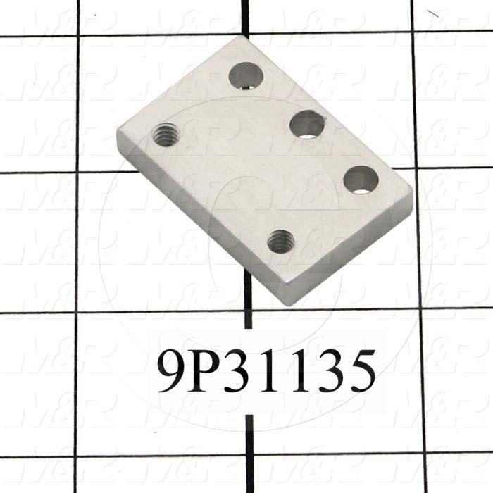 Fabricated Parts, Sheet Stop Plate, 1.50 in. Length, 1.00 in. Width, 0.25 in. Thickness