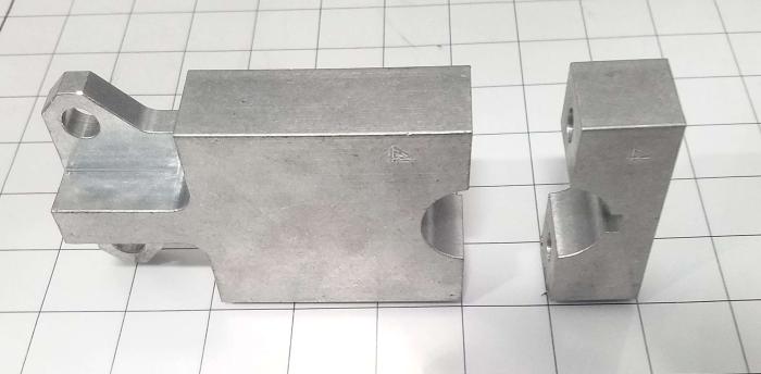 Fabricated Parts, Shutter Cylinder Lever, 5.63 in. Length, 2.50 in. Width, 1.00 in. Height