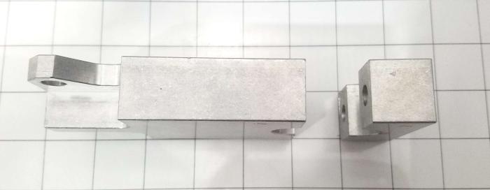 Fabricated Parts, Shutter Cylinder Lever, 5.63 in. Length, 2.50 in. Width, 1.00 in. Height