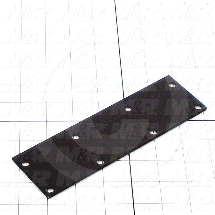 Fabricated Parts, Shutter Reinforcement Plate, 7.50 in. Length, 2.25 in. Width, 11 GA Thickness