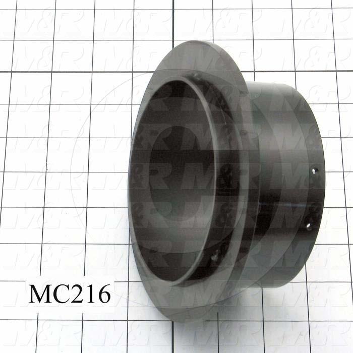 Fabricated Parts, Shutter Support With Cam, 2.50 in. Width, 6.00 in. Diameter, Zinc & Black Chromate Finish