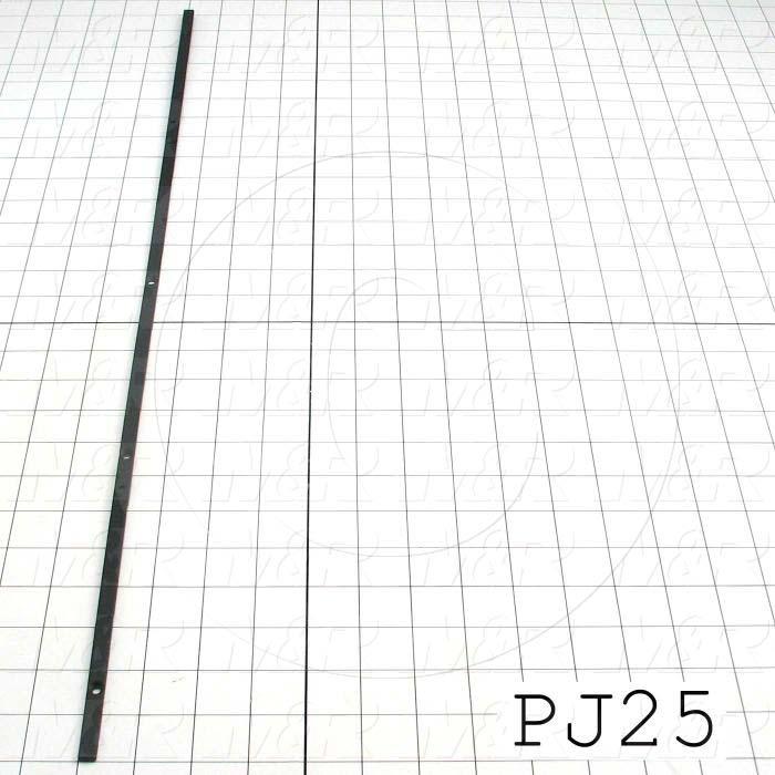 Fabricated Parts, Side Bead Strip, 27.00 in. Length, 0.313 in. Width, 0.12 in. Thickness, Black Finish