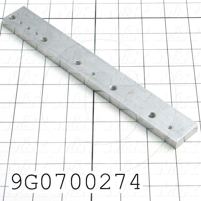 Fabricated Parts, Side Block, 9.77 in. Length, 1.25 in. Width, 0.38 in. Height