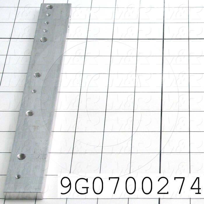 Fabricated Parts, Side Block, 9.77 in. Length, 1.25 in. Width, 0.38 in. Height