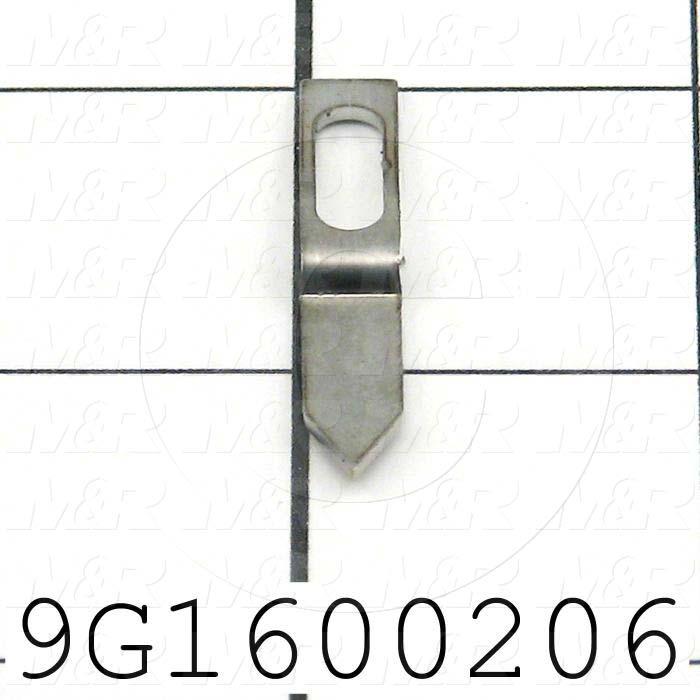 Fabricated Parts, Slinding Flag 1.4"X1/4", 1.50 in. Length, 0.25 in. Width, 18 GA Thickness