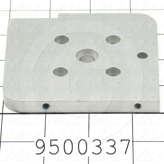 Fabricated Parts, Solenoid Bracket, 3.38 in. Length, 3.64 in. Width, 0.38 in. Thickness
