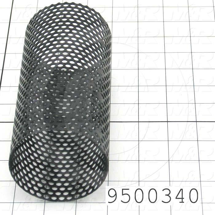 Fabricated Parts, Solenoid Mesh Cover, 6.86 in. Length, 3.10 in. Diameter