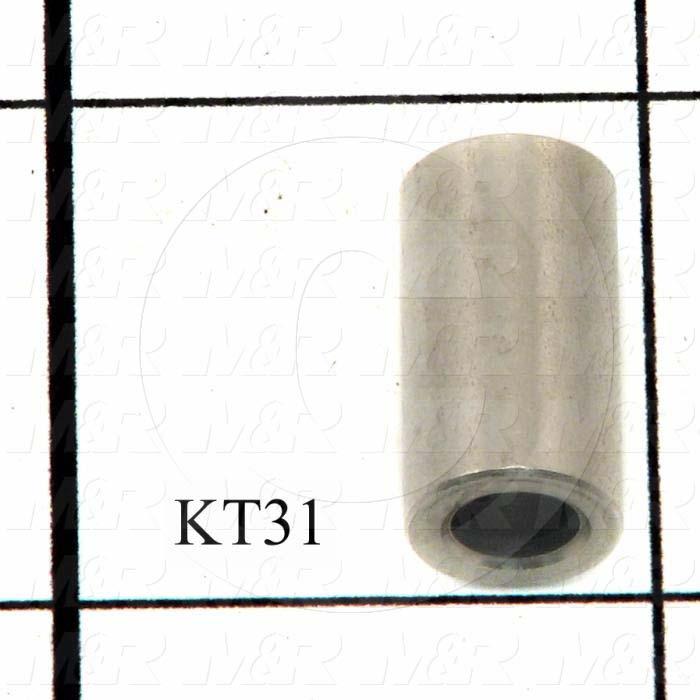 Fabricated Parts, Spacer, 0.69 in. Length, 0.38 in. Diameter, 0.16 in. Thickness, OC50001 Nickel Plating Finish