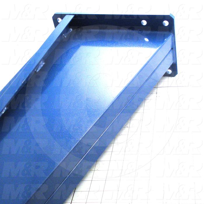 Fabricated Parts, Spider Arm Machined, 63.37 in. Length, 6.50 in. Width, 12.00 in. Height, Painted Blue Finish