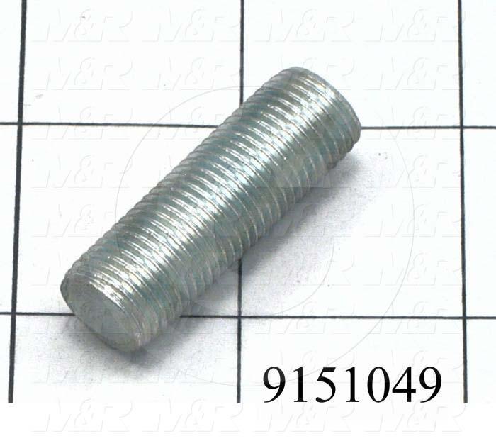 Fabricated Parts, Threaded Rod, 1.50 in. Length, 1/2-20 Thread Size