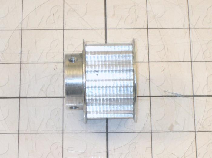 Fabricated Parts, Timing Belt Pully.T10,14,.75 ID, 1.57 in. Length, 1.89 in. Diameter