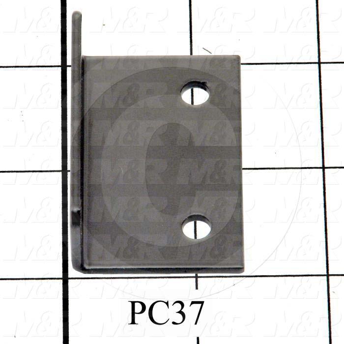 Fabricated Parts, Upper Lift Arm Bracket, 2.00 in. Length, 0.75 in. Width, 1.31 in. Height, 14 GA Thickness, Black Finish