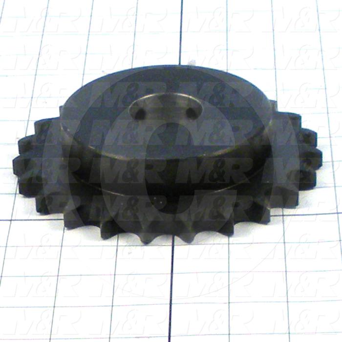 Fabricated Parts, Upper Sprocket Type B 1-3/8" Bore, 5.99 in. Diameter, 60B23 3/4 in. Pitch 23 Teeth