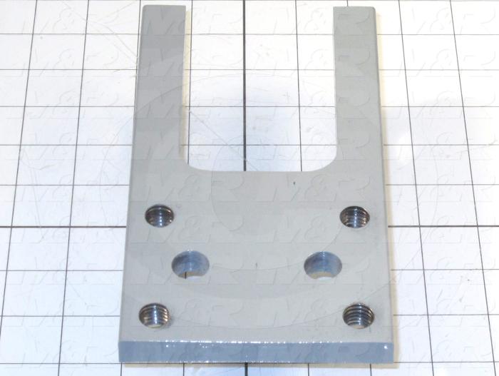 Fabricated Parts, Wheel Mtg Brkt 7.5"Lg., 7.50 in. Length, 4.00 in. Width, 2.50 in. Height, Painted Gray Finish