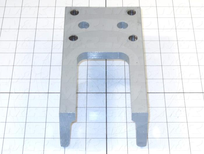 Fabricated Parts, Wheel Mtg Brkt 7.5"Lg., 7.50 in. Length, 4.00 in. Width, 2.50 in. Height, Painted Gray Finish