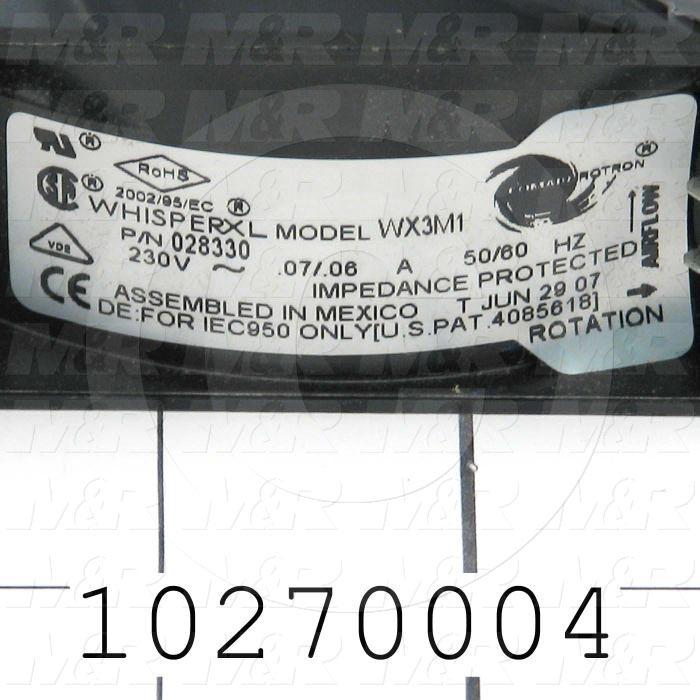 Fans, 230VAC, 50/60Hz, 64/72CFM