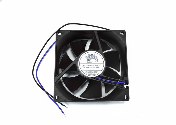 Fans, 80mm, 2.4W, 24VDC, 0.1A, 50/60Hz, 42CFM