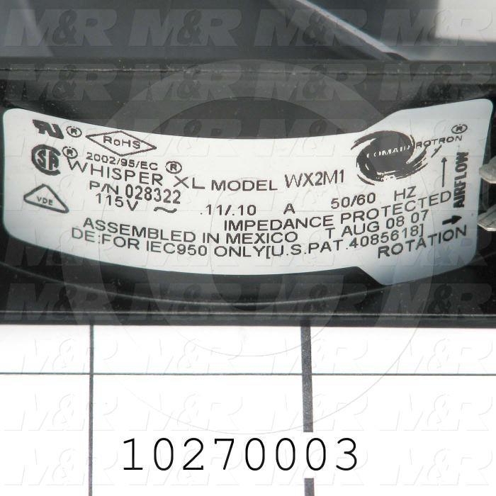 Fans, AC Fan, 115VAC, 50/60Hz, 64/72CFM