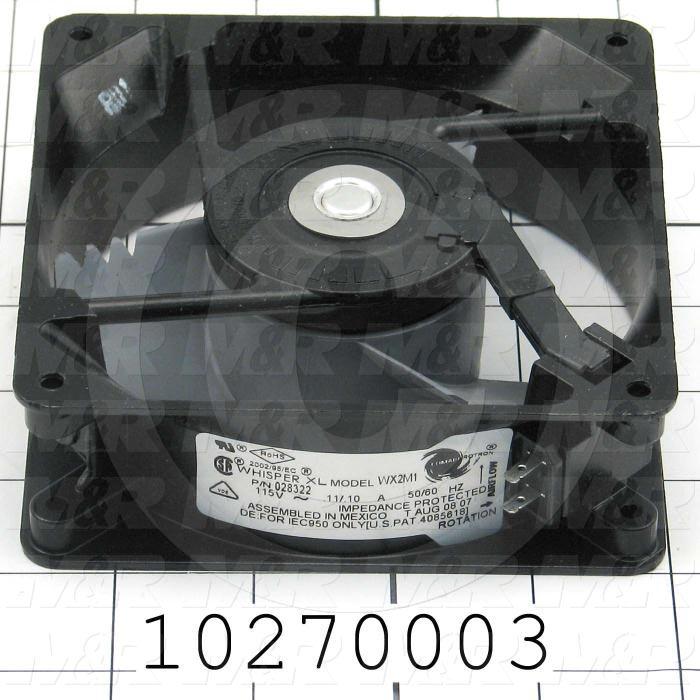 Fans, AC Fan, 115VAC, 50/60Hz, 64/72CFM
