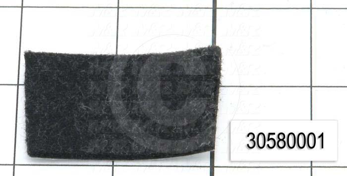 Felt, Black Type, 1.25 in. Width, 300" Length, 0.094" Thickness, With Adhesive Backing Notes