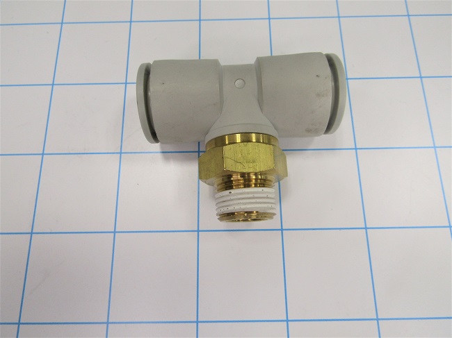 Fitting, 16 mm Tube OD, Tee, 1 Gal.