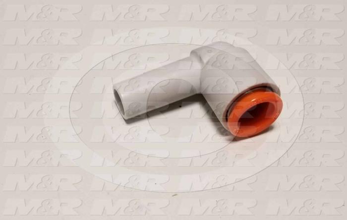 Fitting, 3/8" Port Size, 3/8" Tube OD, Plug-In Elbow, 90 Degree Elbow Connector, 1 Gal.
