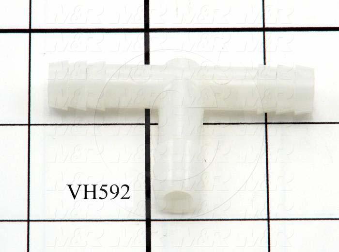 Fitting, 3/8" Port Size, 3/8" Tube OD, Tee, Male, 3/8" OD Fitting In, 3/8" OD Fitting Out