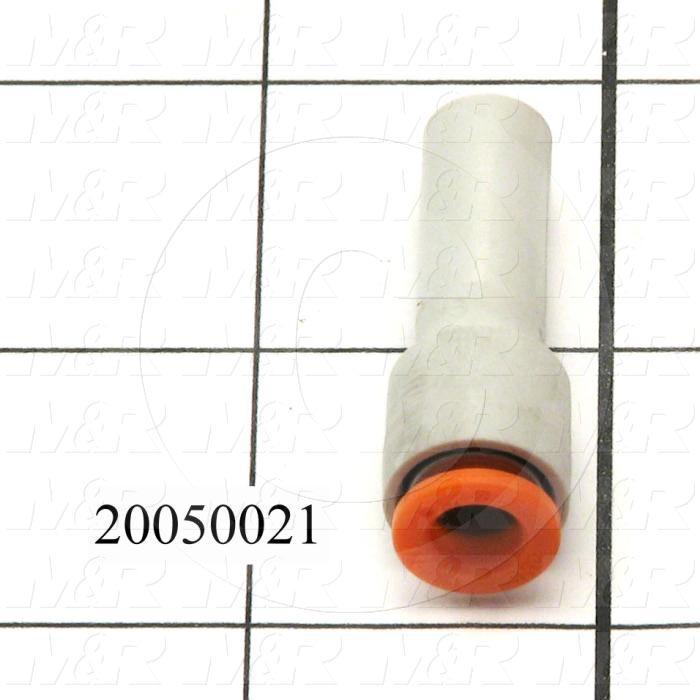 Fitting, Plug In Reducer, 3/8" OD Fitting In, 1/4" OD Fitting Out