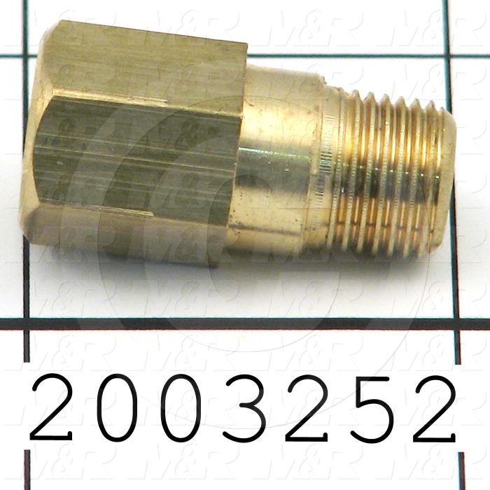 Fitting, Single Mounting Type, Straight, PT 1/8 Fitting In, M6x.75P Fitting Out