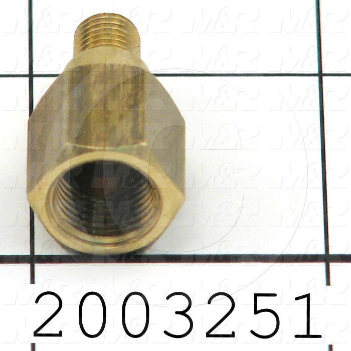 Fitting, Single Mounting Type, Straight, PT 1/8 Fitting In, M6x.75P Fitting Out