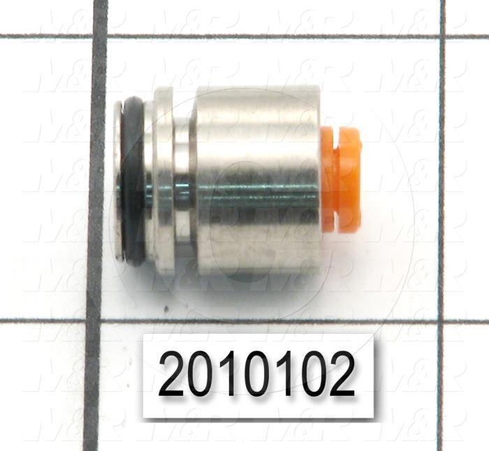 Fitting, Snap In Mounting Type, 5/32" Tube OD, Cartridge Straight, Male