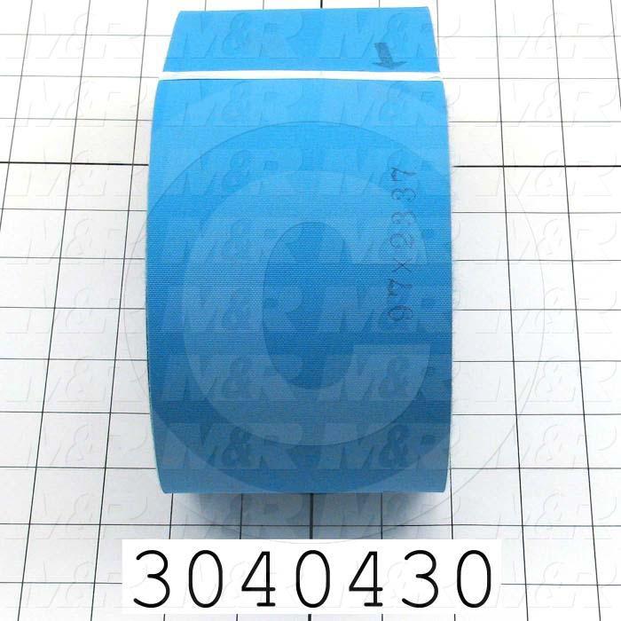 Flat Conveyor Belt, Fine/Tex., Polyamide Fabric, Polyamide Fabric, Blue, Blue, 0.07" Thickness, 3 in. Width, 92" Length