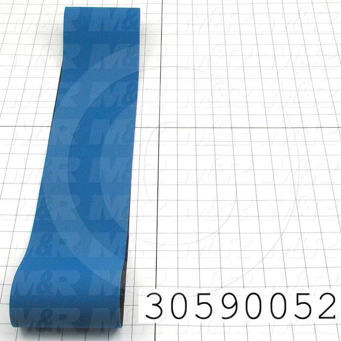 Flat Conveyor Belt, Fine/Tex., Polyurethane, Polyurethane, Blue, Black, 0.05" Thickness, 4.63" Width, 45.75" Length