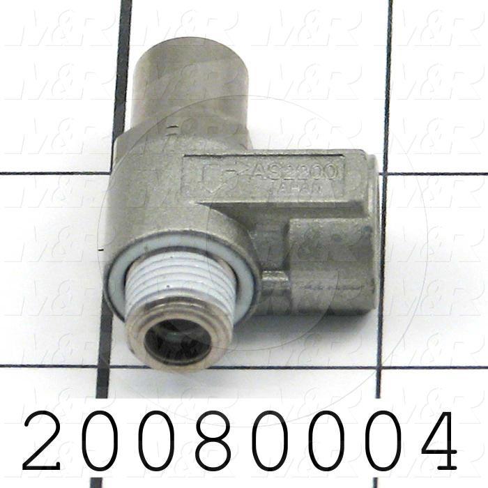 Flow Control, Direct Cylinder Flat Elbow Type, M3 Port Out