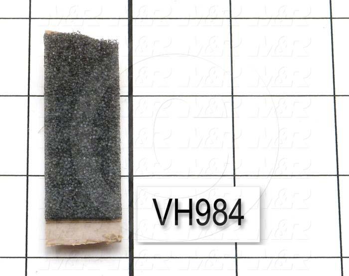 Foam, Polyester Type, 3/4" Width, 1/8" Height, 1200" Length, Adhesive 1 Side, Charcoal Gray